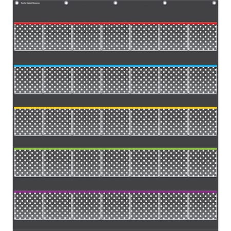 Teacher Created Resources Black Polka Dots Storage Pocket Chart TCR20750